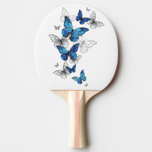 Blue Flying Butterflies Morpho Tafeltennisbatje