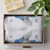 Blue Flying Butterflies Morpho Tissuepapier (Geschenk)