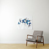 Blue Flying Butterflies Morpho Wandkleed (In Situ (horizontaal))