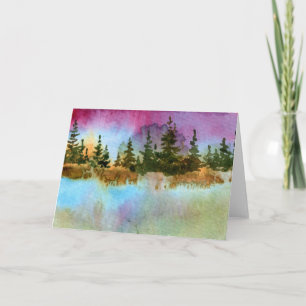 "Blue Fog Piney Cliff" Wenskaart voor landwegen Kaart