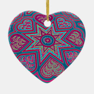 Blue Folk Art Ornament