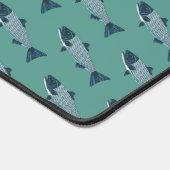 Blue Folk Art Trout/Saumon (Coin)