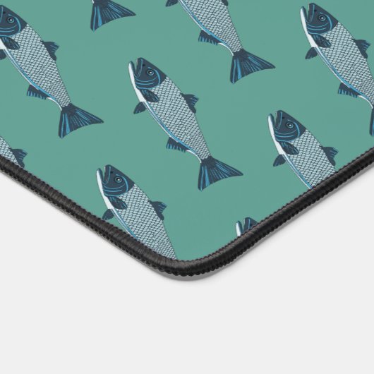 Blue Folk Art Trout/Saumon (Coin)