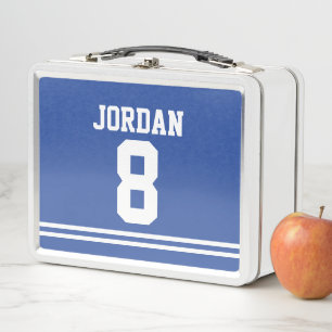 Blue Football Jersey met eigen naam en nummer