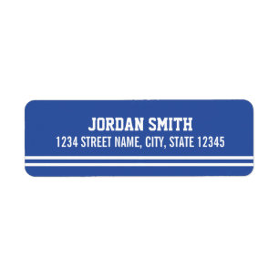 Blue Football Jersey - Sports Theme Birthday Party Etiket