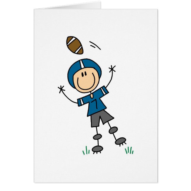 Blue Football Player-kaart (Voorkant)