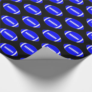 Blue Football Team of Player Sports Party Cadeaus Cadeaupapier
