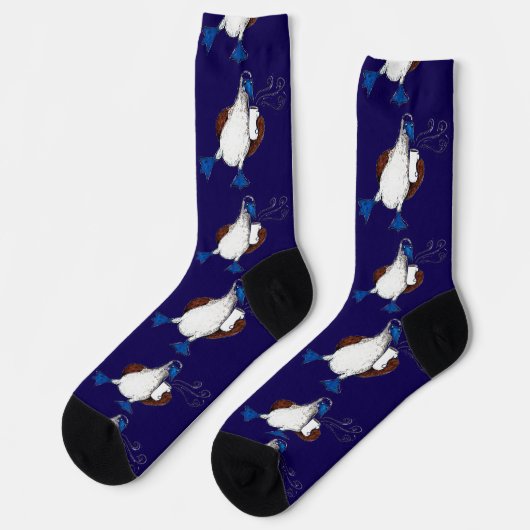 Blue Footed Bird Socks Sokken (Links)