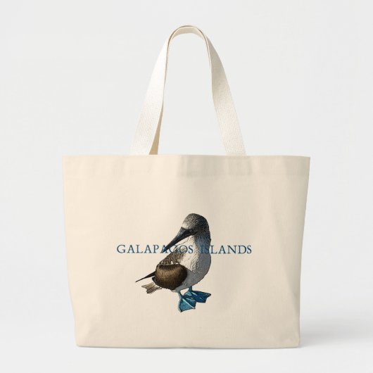 Blue Footed Booby Galapagos Grote Tote Bag (Voorkant)