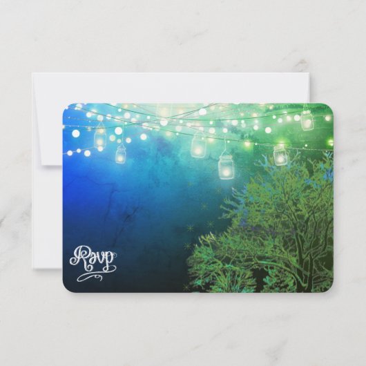 Blue Forest Mason Jar String of Lights RSVP (Achterkant)