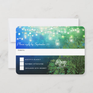 Blue Forest Mason Jar String of Lights RSVP Kaartje