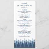 Blue Forest Range Woodland Bruiloft Menu (Voorkant)
