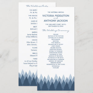 Blue Forest Range Woodland bruiloft Programma