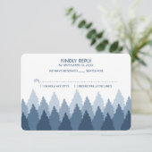 Blue Forest Range Woodland bruiloft RSVP (Staand voorkant)