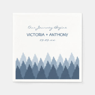 Blue Forest Range Woodland bruiloft Servet