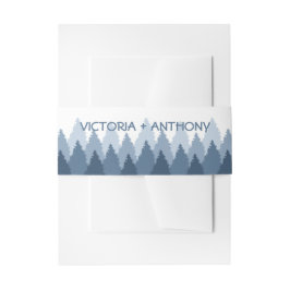 Blue Forest Range Woodland bruiloft Uitnodigingen Wikkel