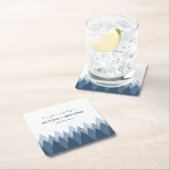 Blue Forest Range Woodland bruiloft Vierkante Kartonnen Onderzetter (Insitu)