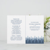 Blue Forest Range Woodland Wedding Programme (Debout devant)