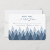 Blue Forest Range Woodland Wedding RSVP (Devant)