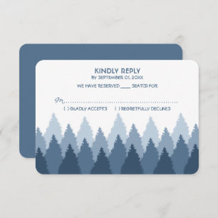 Blue Forest Range Woodland Wedding RSVP