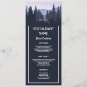 Blue Forest, Restaurant Slimline Menu (Voorkant)