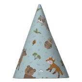 Blue Forest Woodland Critters Genderneutraal Feesthoedjes (Rechts)
