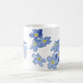 Blue Forget-Me-Not Floral Ceramic Mug (Centre)