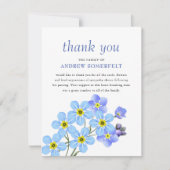 Blue Forget-Me-Not | Merci funéraire (Devant)