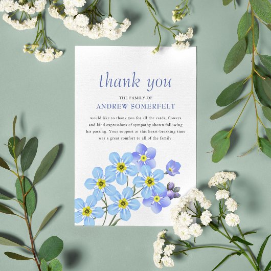 Blue Forget-Me-Not | Merci funéraire