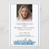 Blue Forget-me-nots Celebrating Life - Funeral Programma (Voorkant)