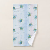 Blue forget-me-not's on a soft rose-blue (Serviette à main)