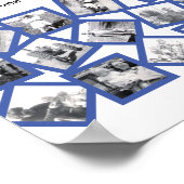 Blue Forget Me Nots Timeline Photo Collage Poster (Hoek)