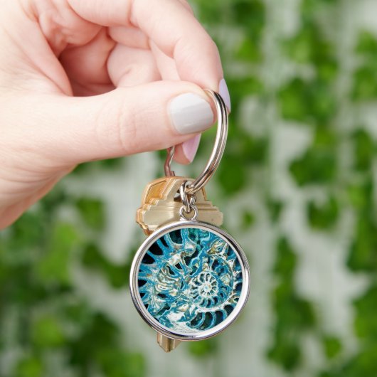 Blue Fossil Sleutelhanger (Hand)