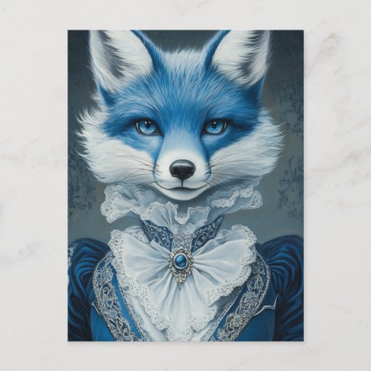 Blue Fox Briefkaart (Voorkant)