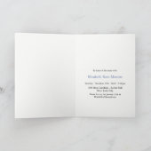 Blue Fox Burlap Baby shower Invitation (Binnen)