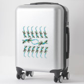 Blue Fractal Lizards in toegewezen formaten Sticker (Koffer)