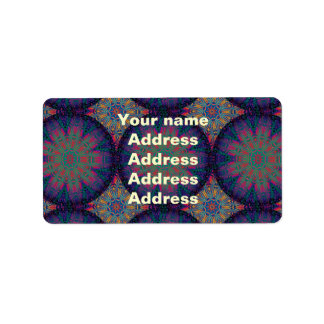 Blue Fractal Pattern Etiket