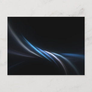 Blue Fractal Plasma Background Briefkaart