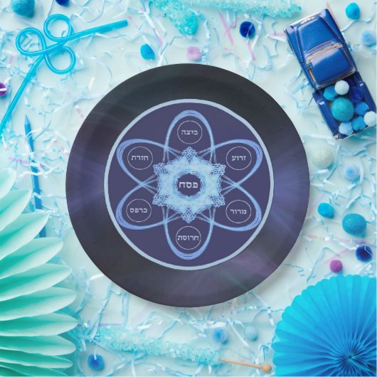 Blue Fractal Seder Bord (Feest)