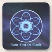 Blue Fractal Seder Bord Onderzetter (Voorkant)