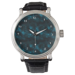Blue Fractal Watch Horloge