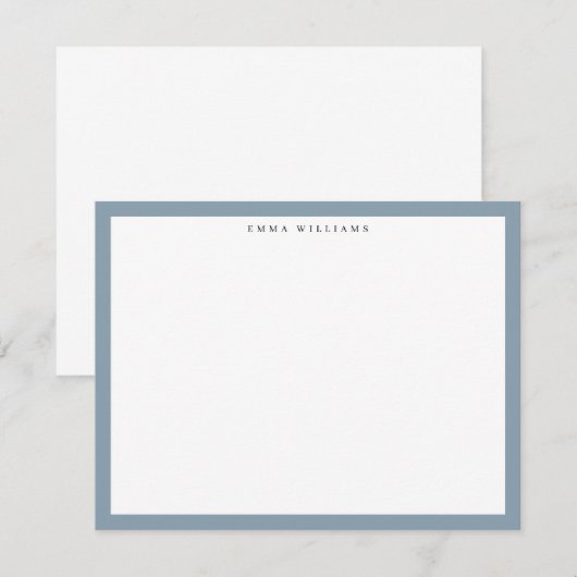 Blue Frame Note Card Kaart (Voorkant / Achterkant)