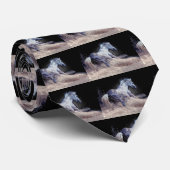 Blue Free Horse Spirit Cravate de motivation (Roulé)