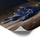 Blue Freesia Flowers Art Imprimer Poster (Coin)