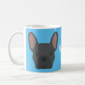 Blue French Bulldog Coffee Mok (Links)