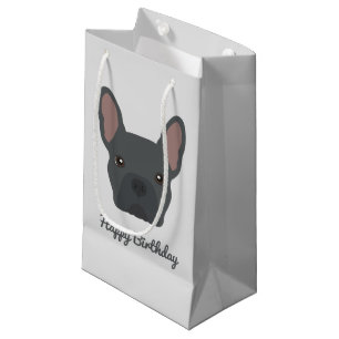 Blue French Bulldog Small Gift Bag Klein Cadeauzakje