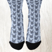 Blue French Bulldog Socks