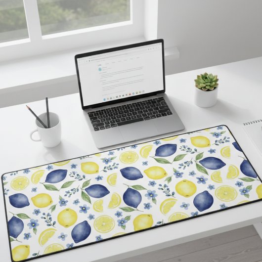Blue French Country Lemon Pattern