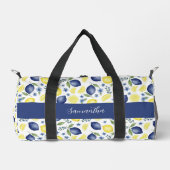 Blue French Country Lemon Pattern Name Plunjezak (Voorkant)