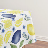 Blue French Country Lemon Pattern Tafelkleed (Voorbeeld)